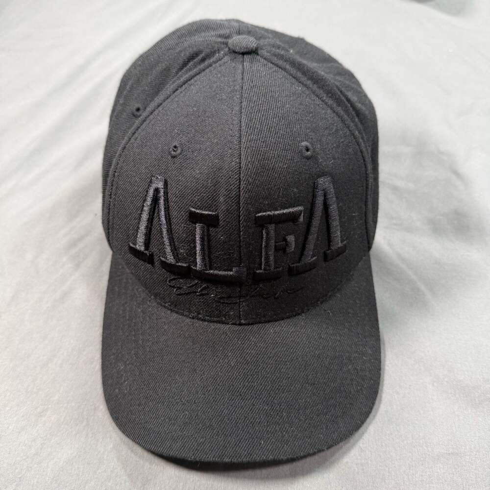 The Classics Yupoong ALFA Embroidered Snapback Hat Cap Black